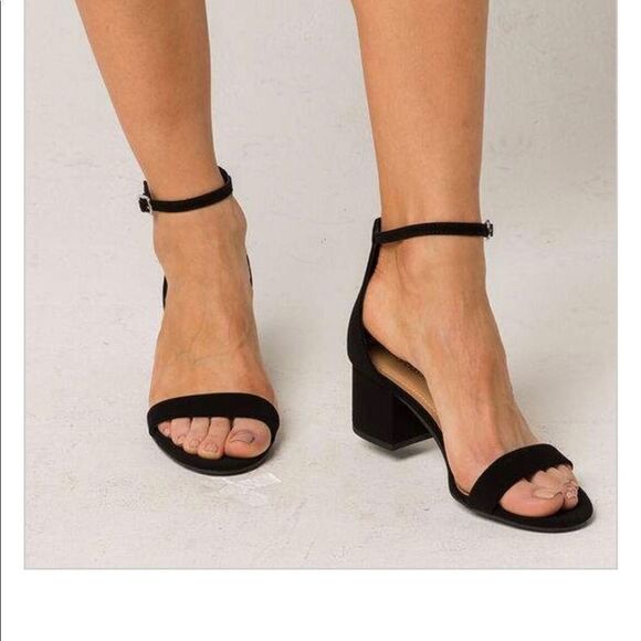 ✨Black Womens Heeled Sandals✨ - Picture 2 of 7